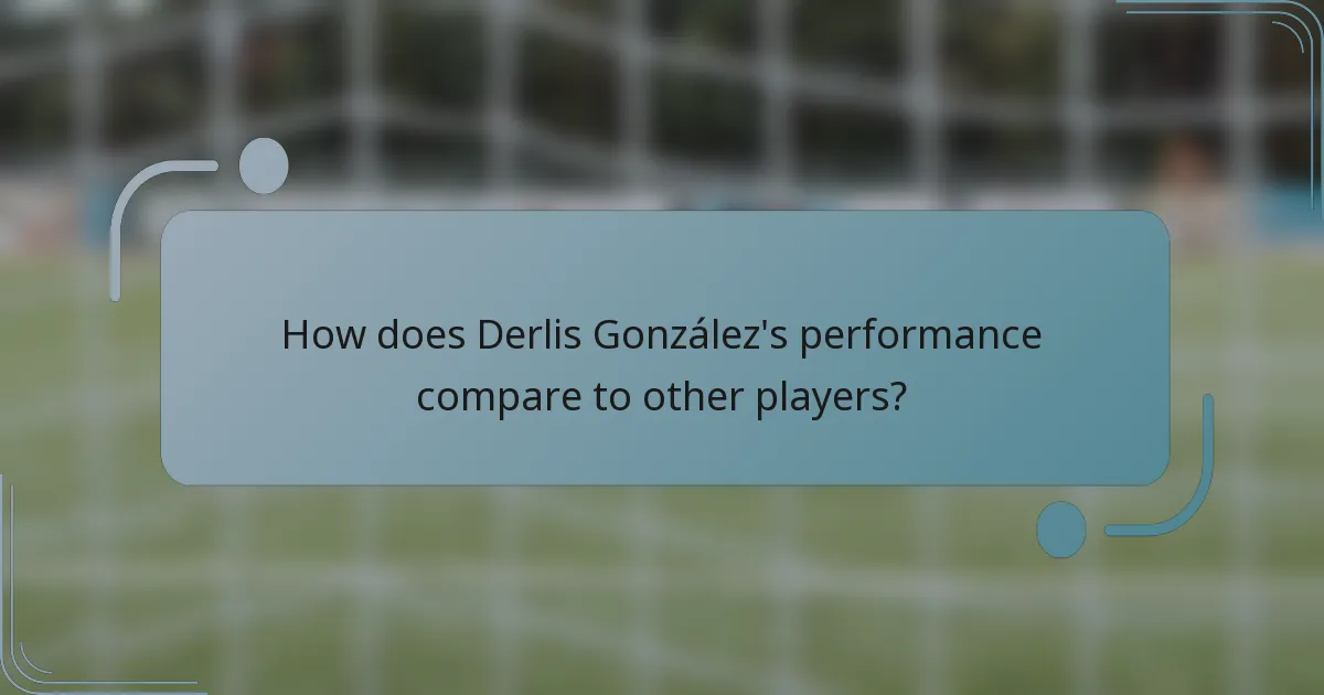 How does Derlis González's performance compare to other players?