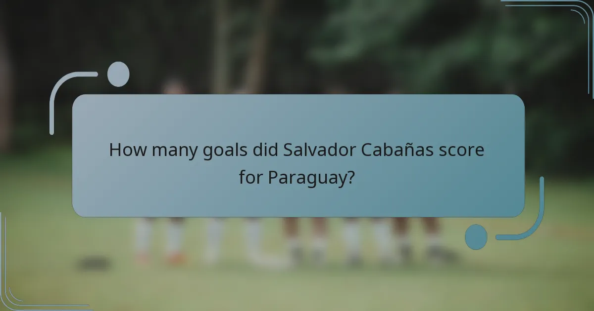 How many goals did Salvador Cabañas score for Paraguay?