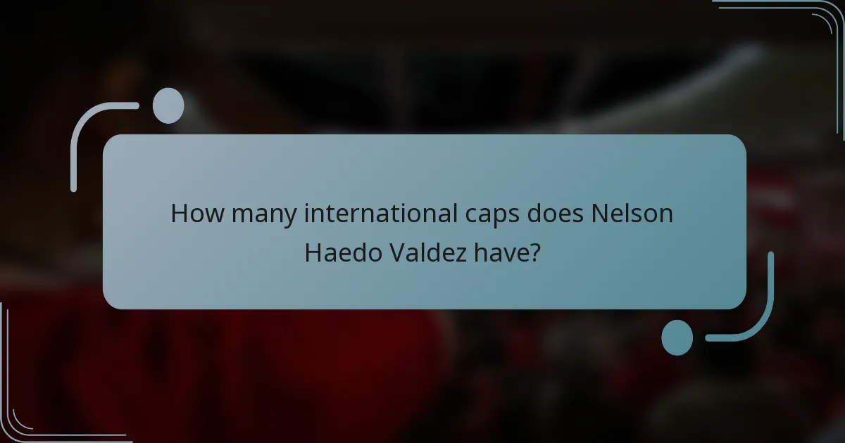 How many international caps does Nelson Haedo Valdez have?