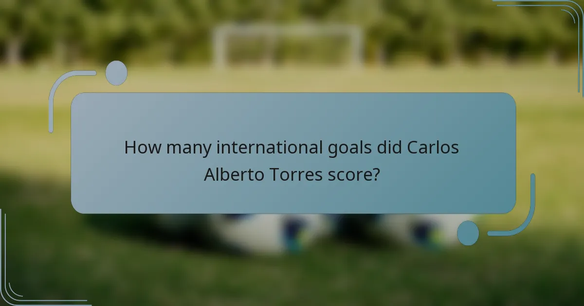 How many international goals did Carlos Alberto Torres score?