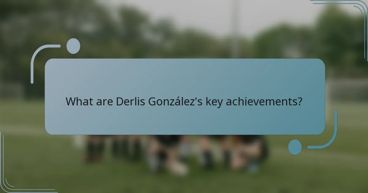 What are Derlis González's key achievements?